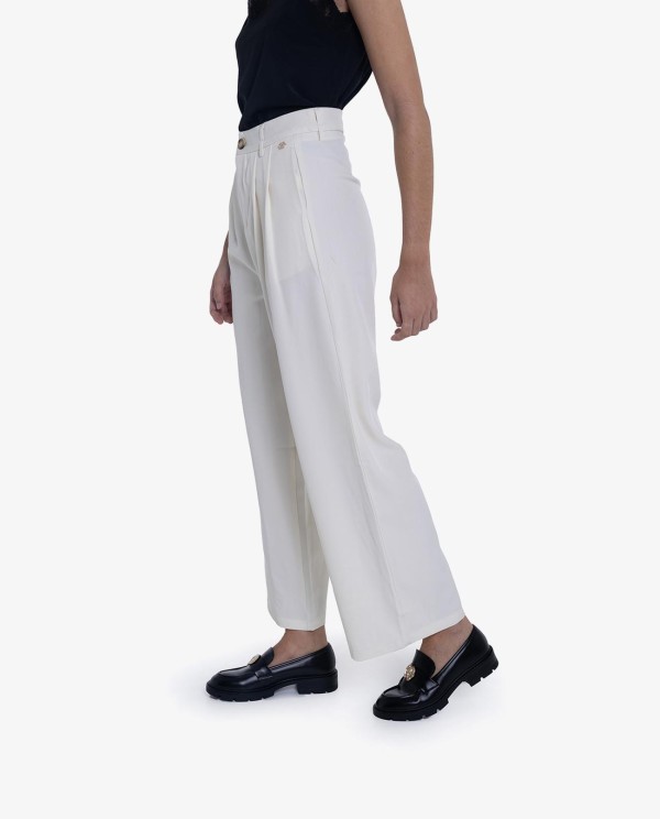Cuplé PANTALON RECTO CREP BEIG Libre de impuestos