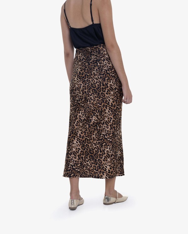 Cuplé FALDA MIDI CON ESTAMPADO DE LEOPARDO Grandes ahorros