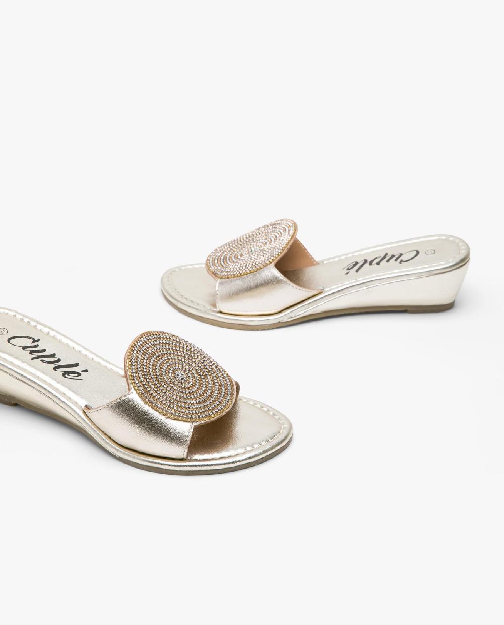 Cuplé ZUECO CIRCULO STRASS ORO Rebajas baratas