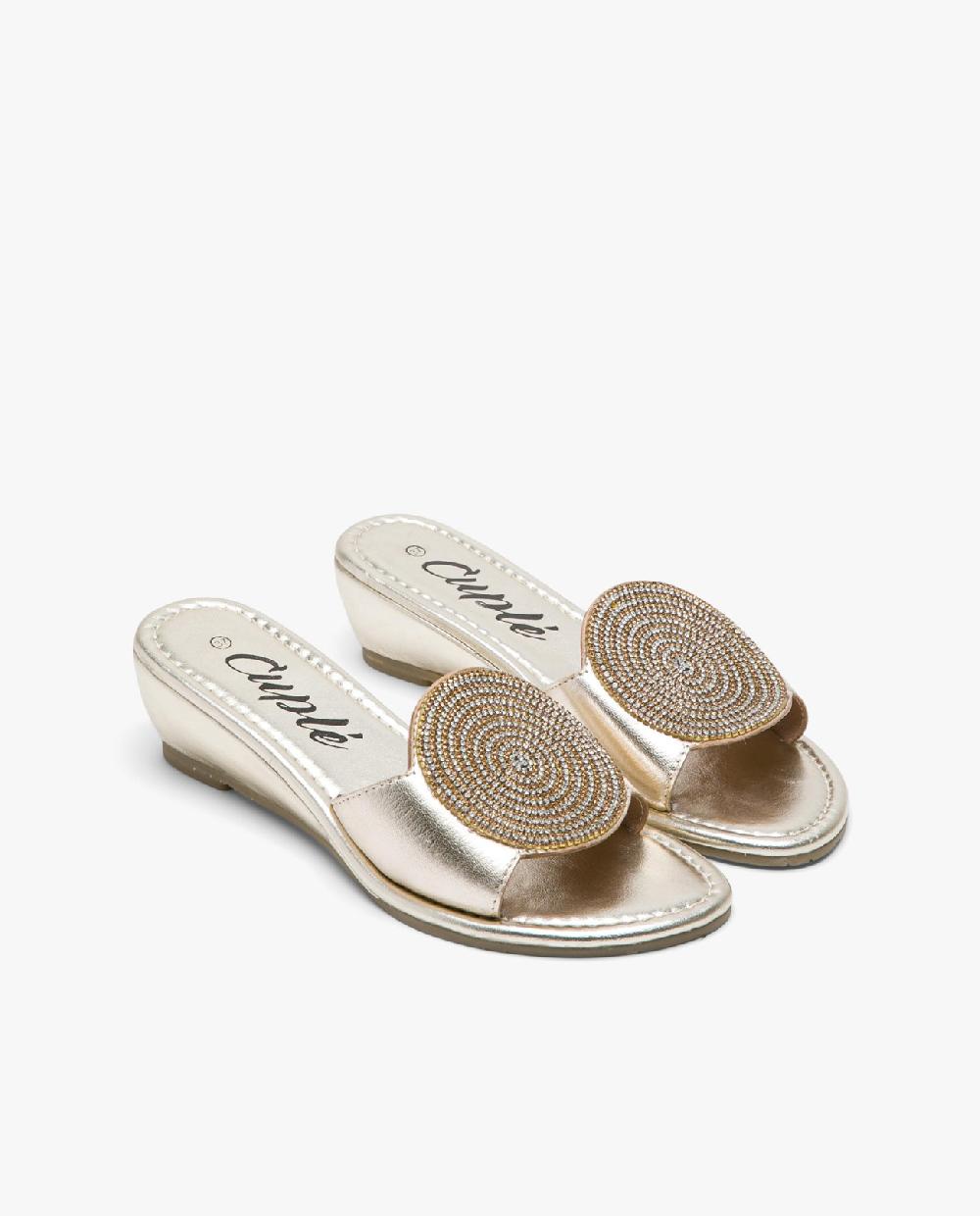 Cuplé ZUECO CIRCULO STRASS ORO Rebajas baratas