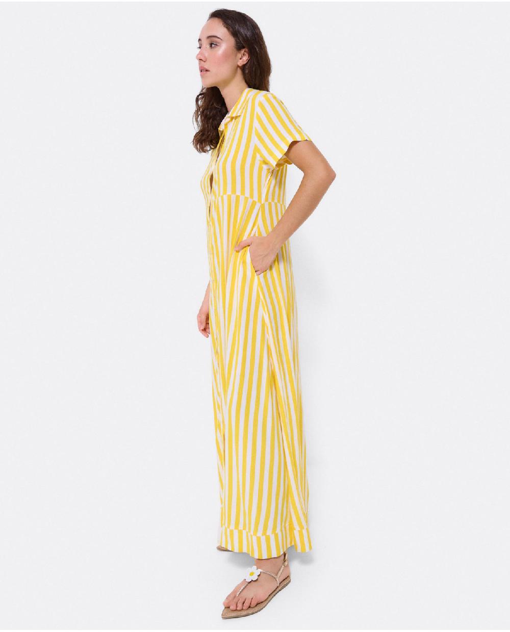 Cuplé VESTIDO CAMISERO LARGO VISCOSA AMARILLO Los más vendidos
