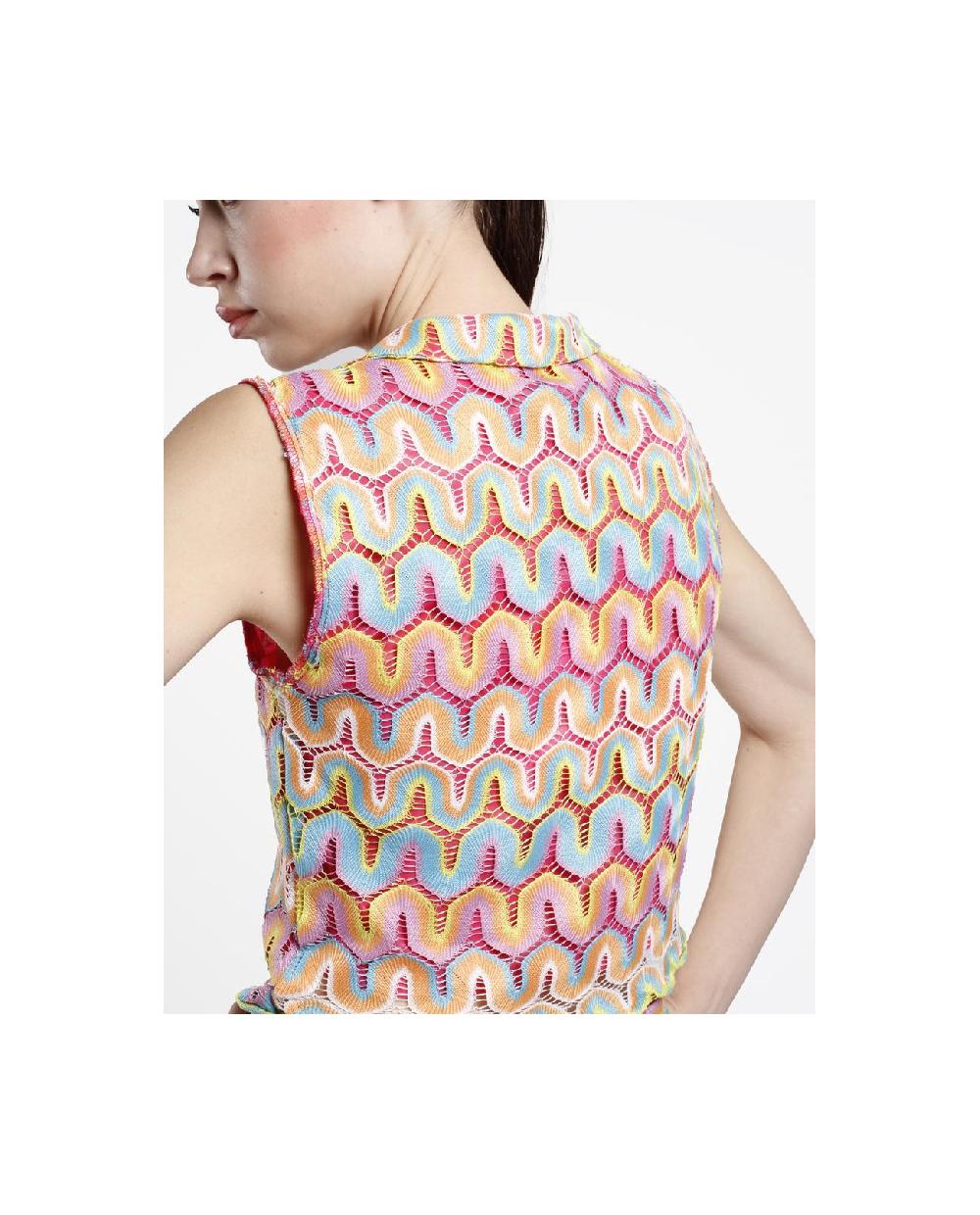 Cuplé CROP TOP CROCHET MULTICOLOR Tienda