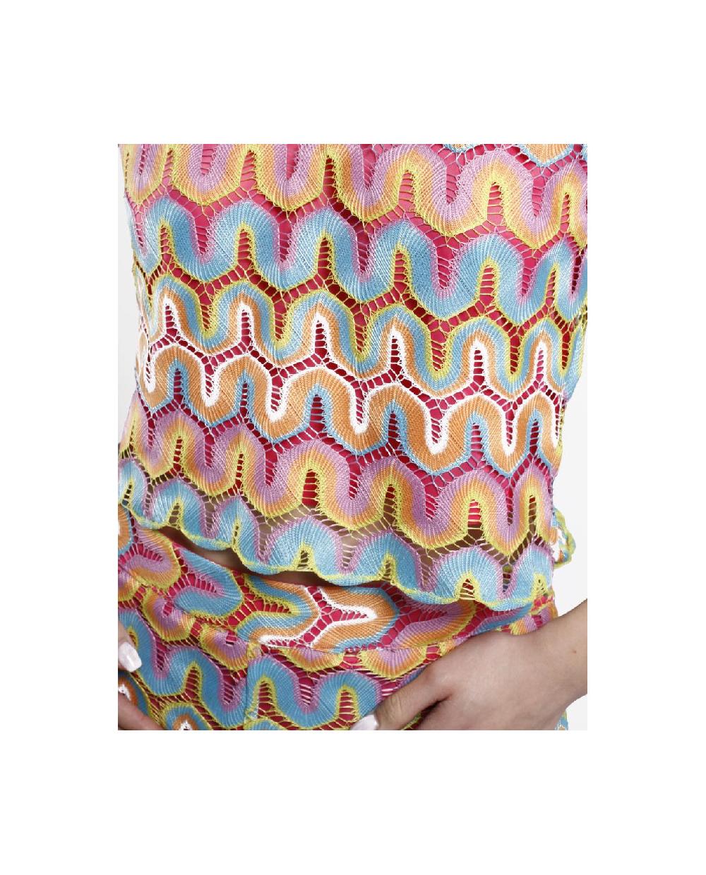 Cuplé CROP TOP CROCHET MULTICOLOR Tienda