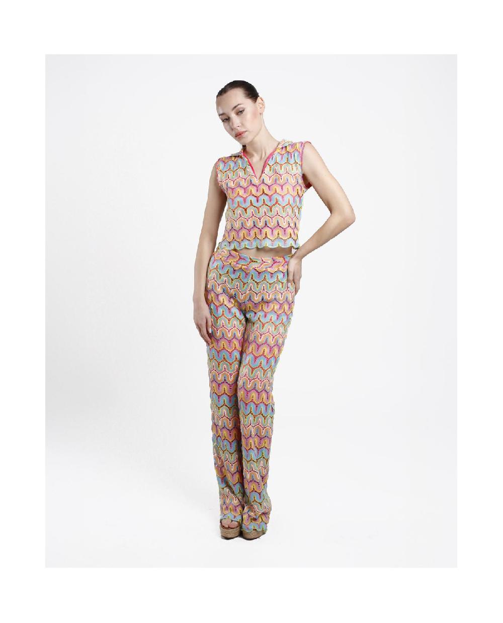 Cuplé CROP TOP CROCHET MULTICOLOR Tienda