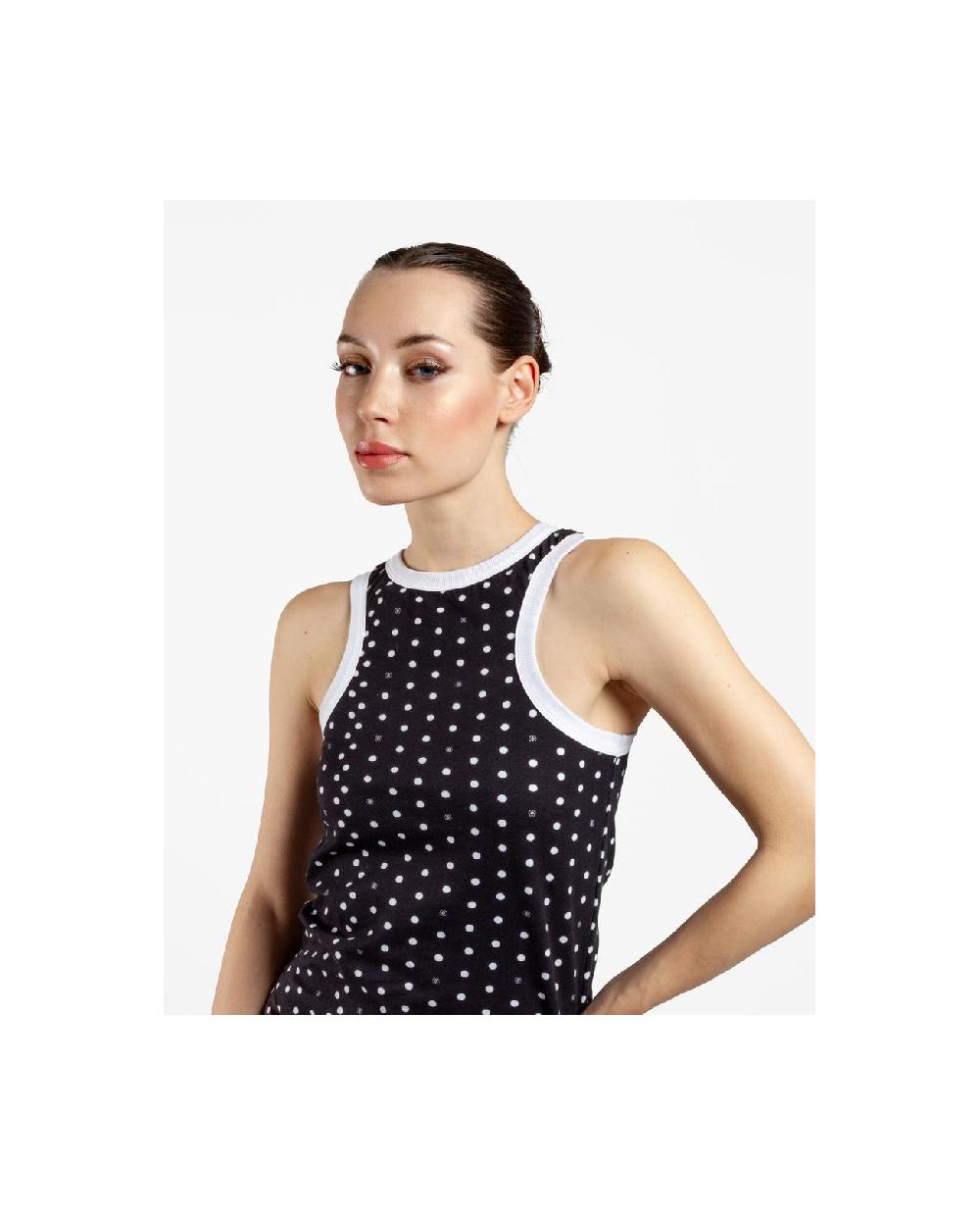 Cuplé TOP HALTER PUNTO LUNARES BLANCO NEGRO Tienda