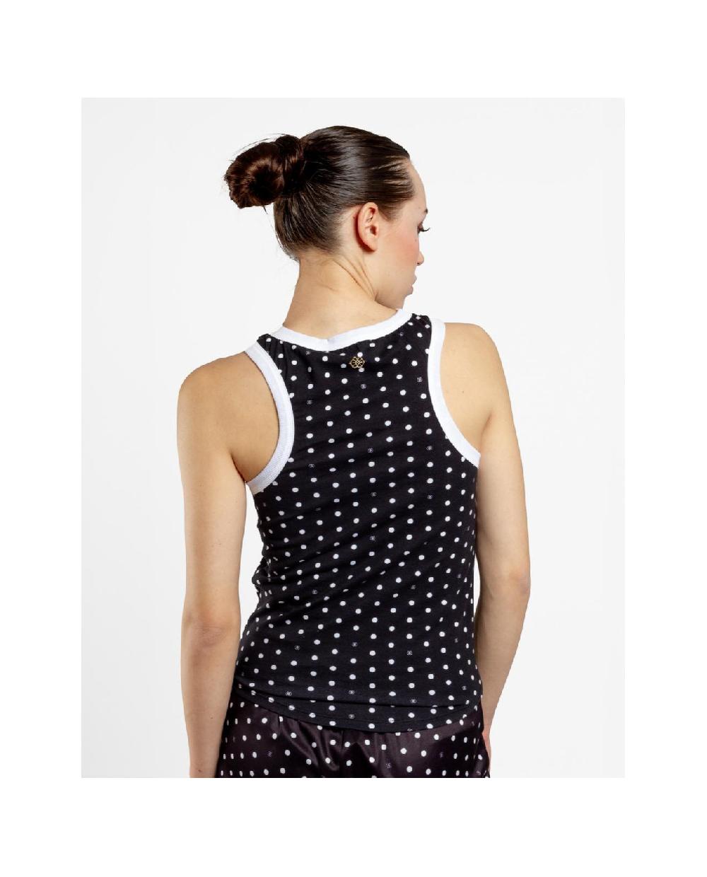Cuplé TOP HALTER PUNTO LUNARES BLANCO NEGRO Tienda
