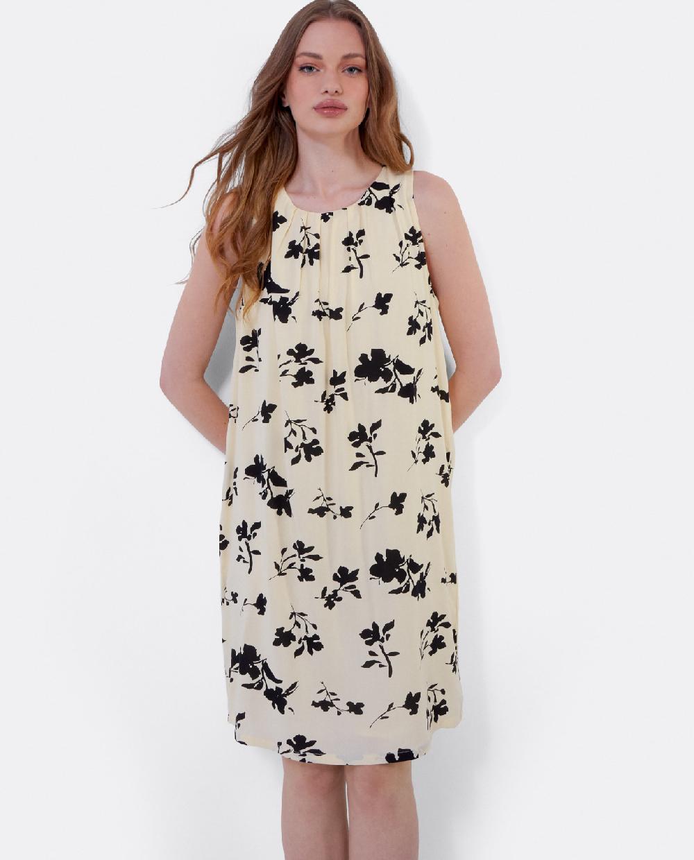 Cuplé MINI VESTIDO ESCOTE PLIEGUES VISCOSA ESTAMPADO FLO Rebajas top