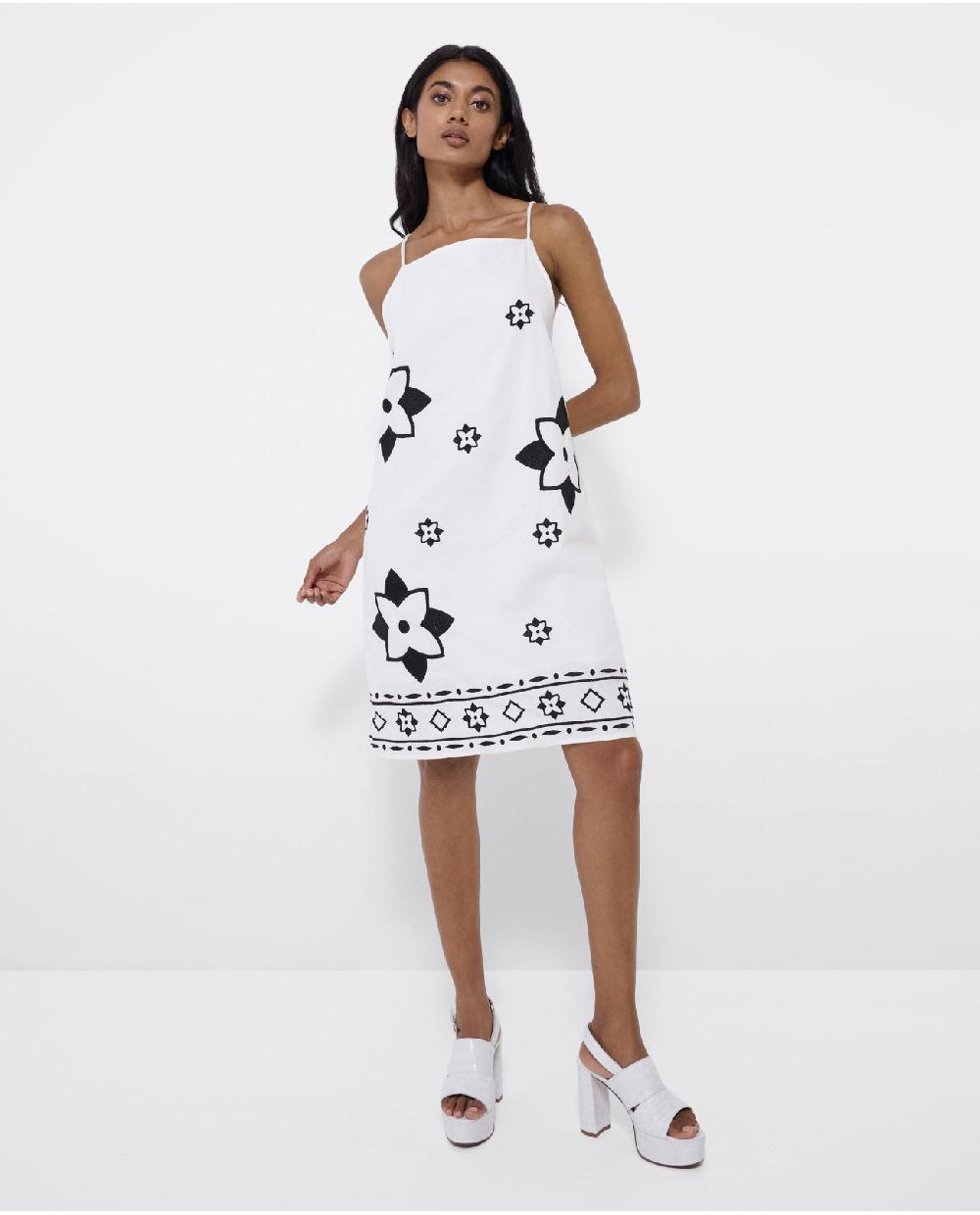 Cuplé VESTIDO BORDADO CENEFA ALGODON BLANCO Oferta especial de fábrica