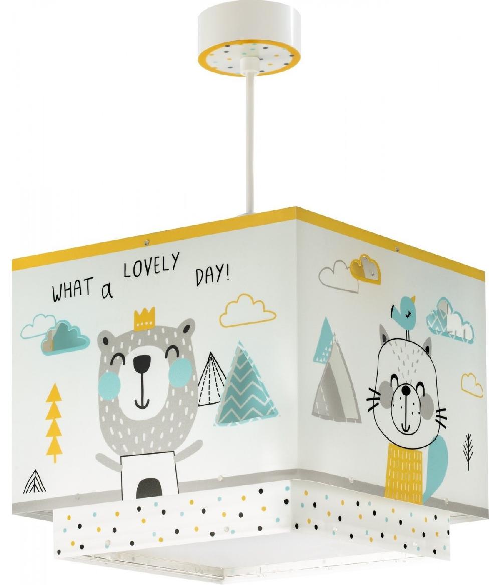 Dansi Lámpara de techo infantil Hello Little animales bosque Precio ultrabajo