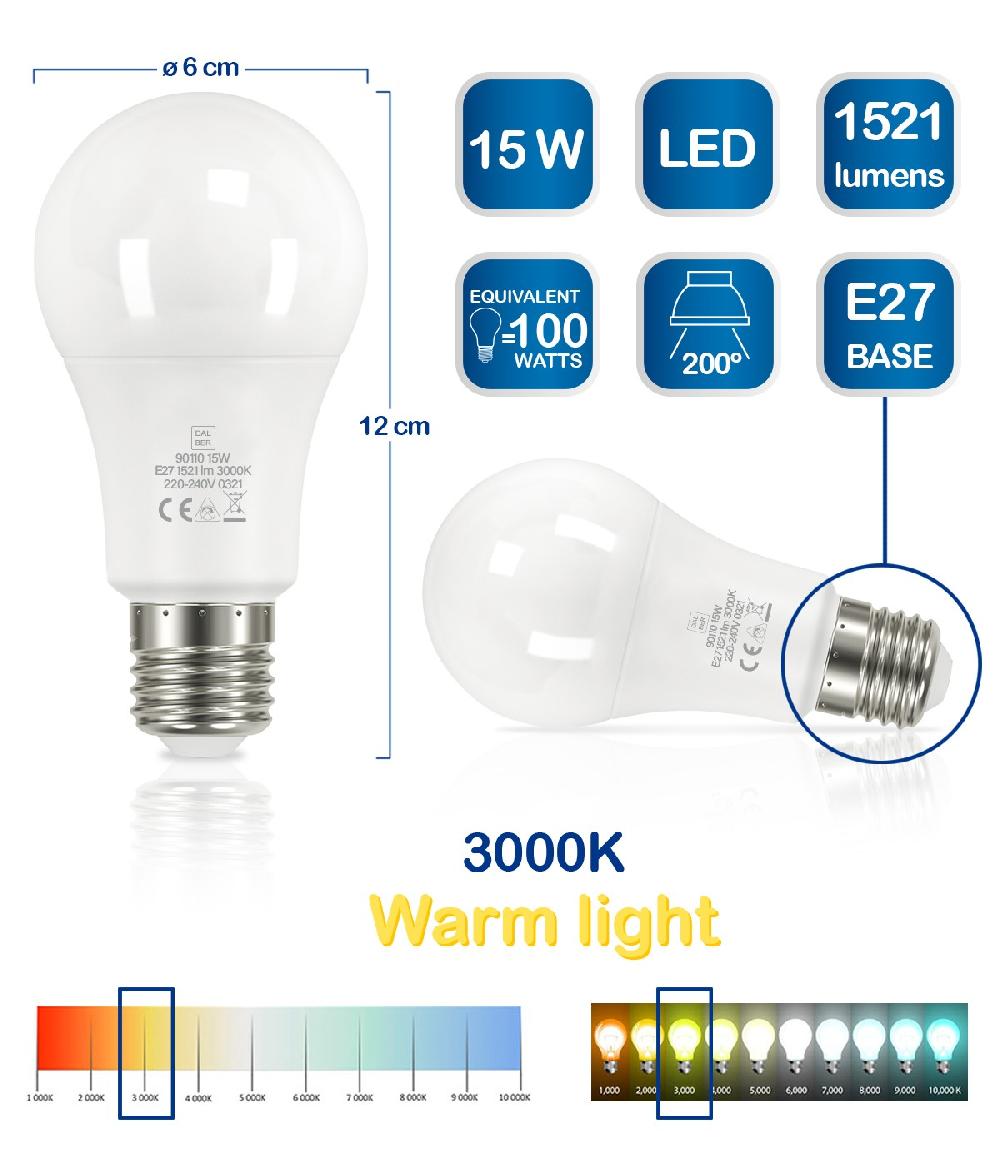 Dansi Bombilla LED E27 15W 3000k Cálida Rebajas