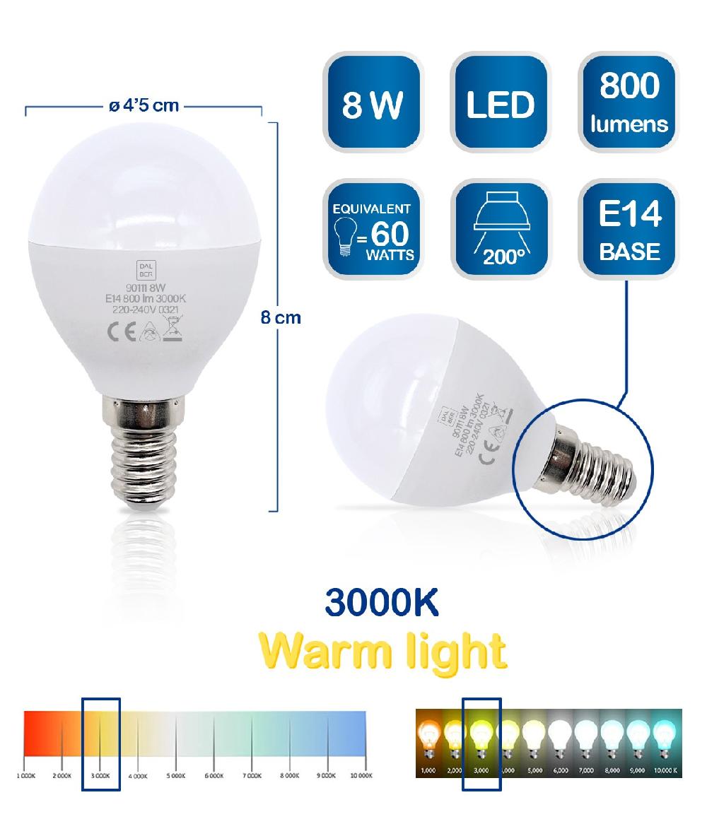 Dansi Bombilla LED E14 8W 3000k Cálida Ofertas