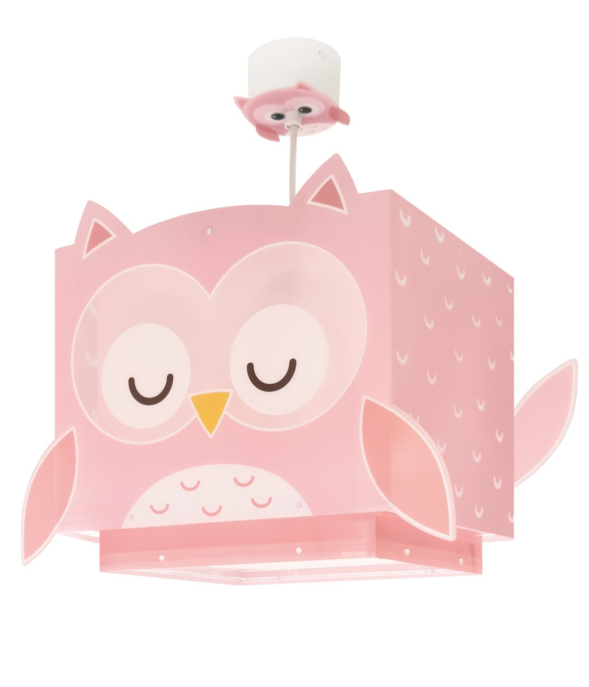 Dansi Lámpara de techo infantil Little Pink Owl Búho Rosa Superdescuento
