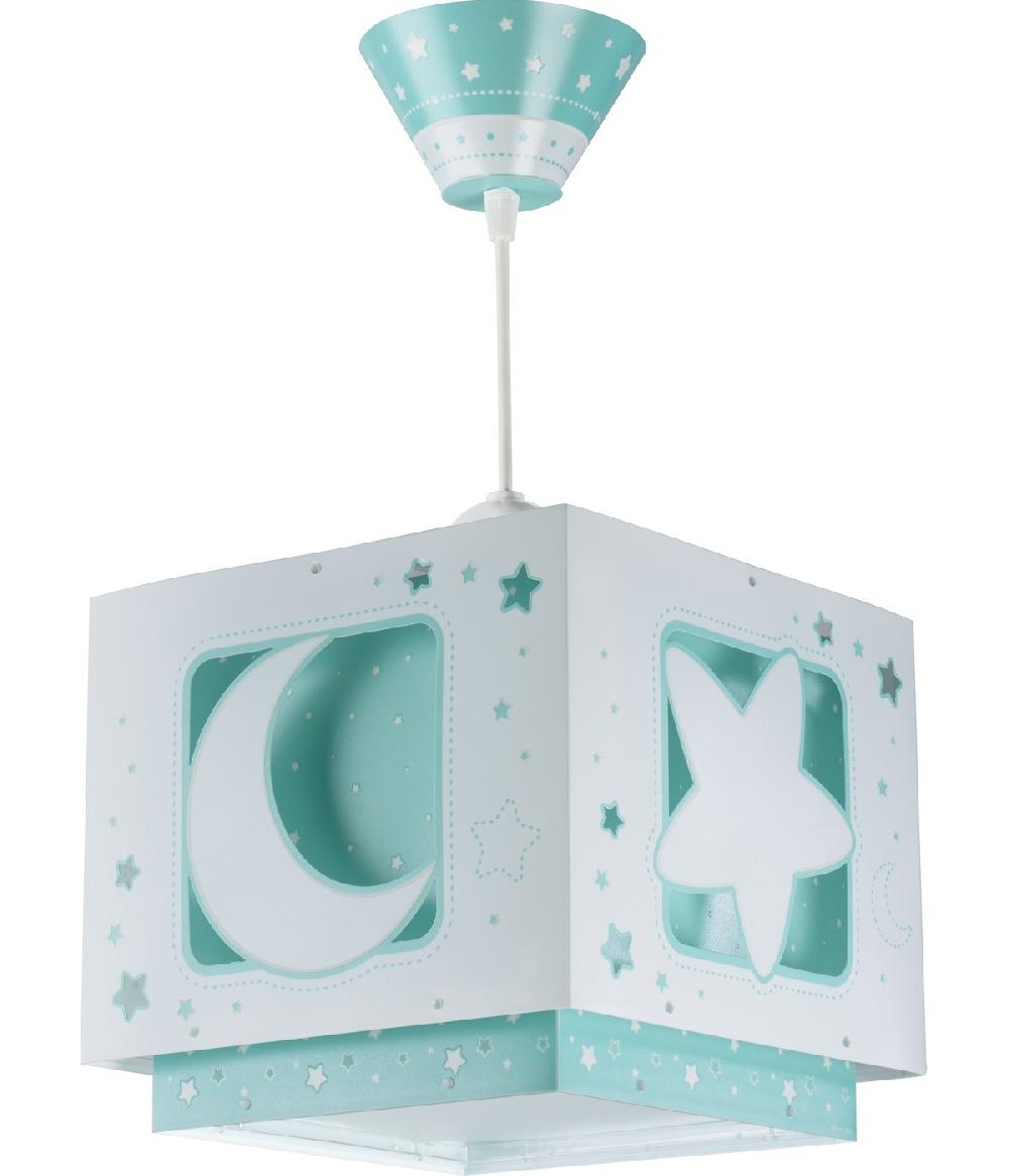 Dansi Lámpara de techo infantil Moonlight Luna y Estrellas verde Última moda