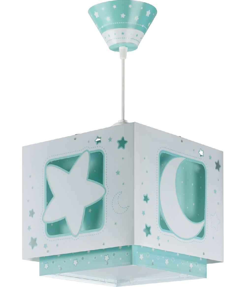 Dansi Lámpara de techo infantil Moonlight Luna y Estrellas verde Última moda