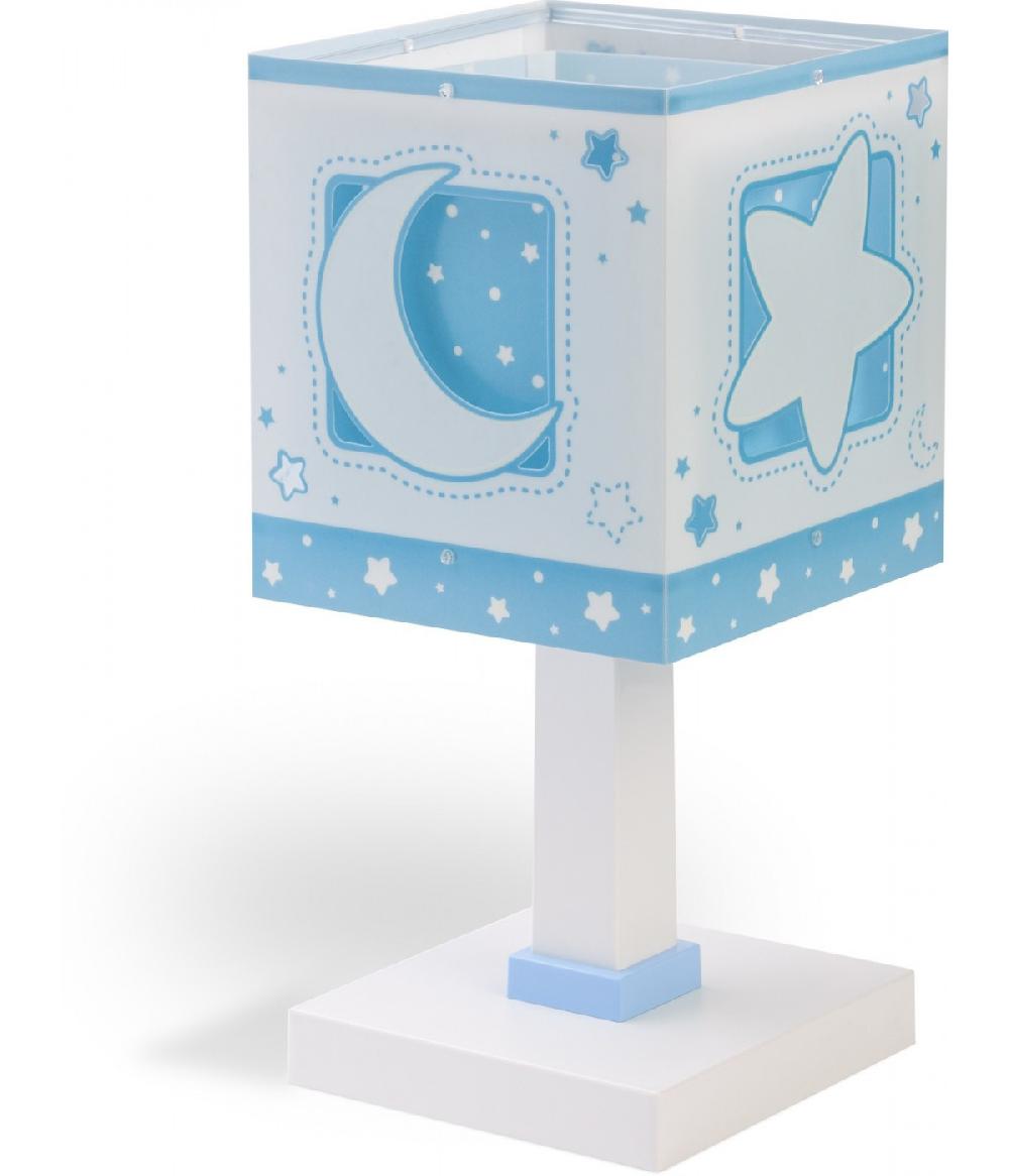 Dansi Lámpara de mesita infantil Moonlight Luna y Estrellas azul Outlet