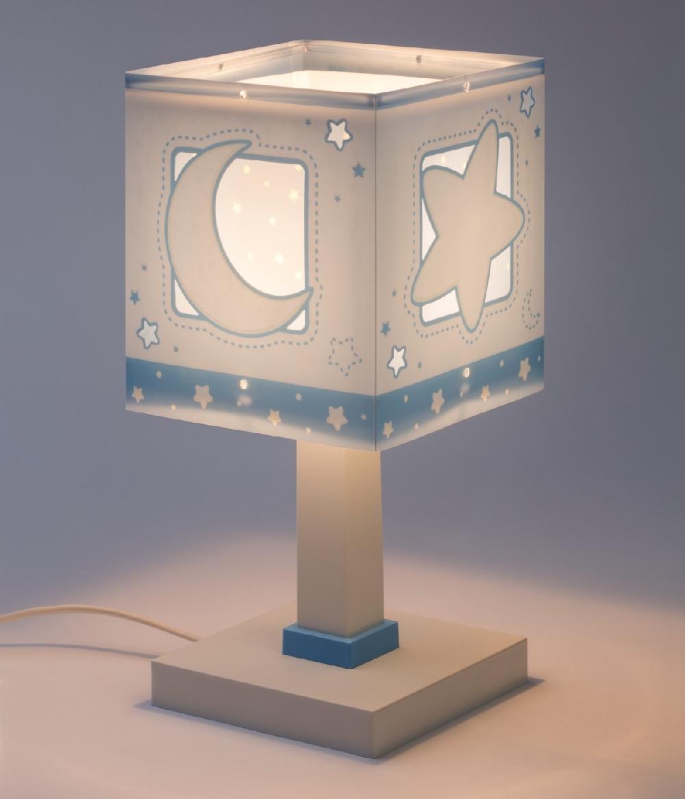 Dansi Lámpara de mesita infantil Moonlight Luna y Estrellas azul Outlet