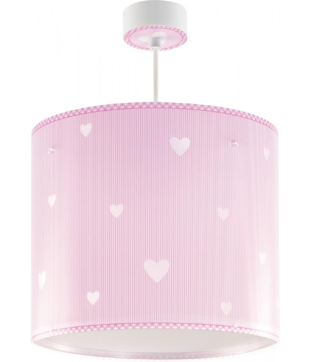 Dansi Lámpara de techo infantil Sweet Dreams Corazones rosa Tienda de fábrica