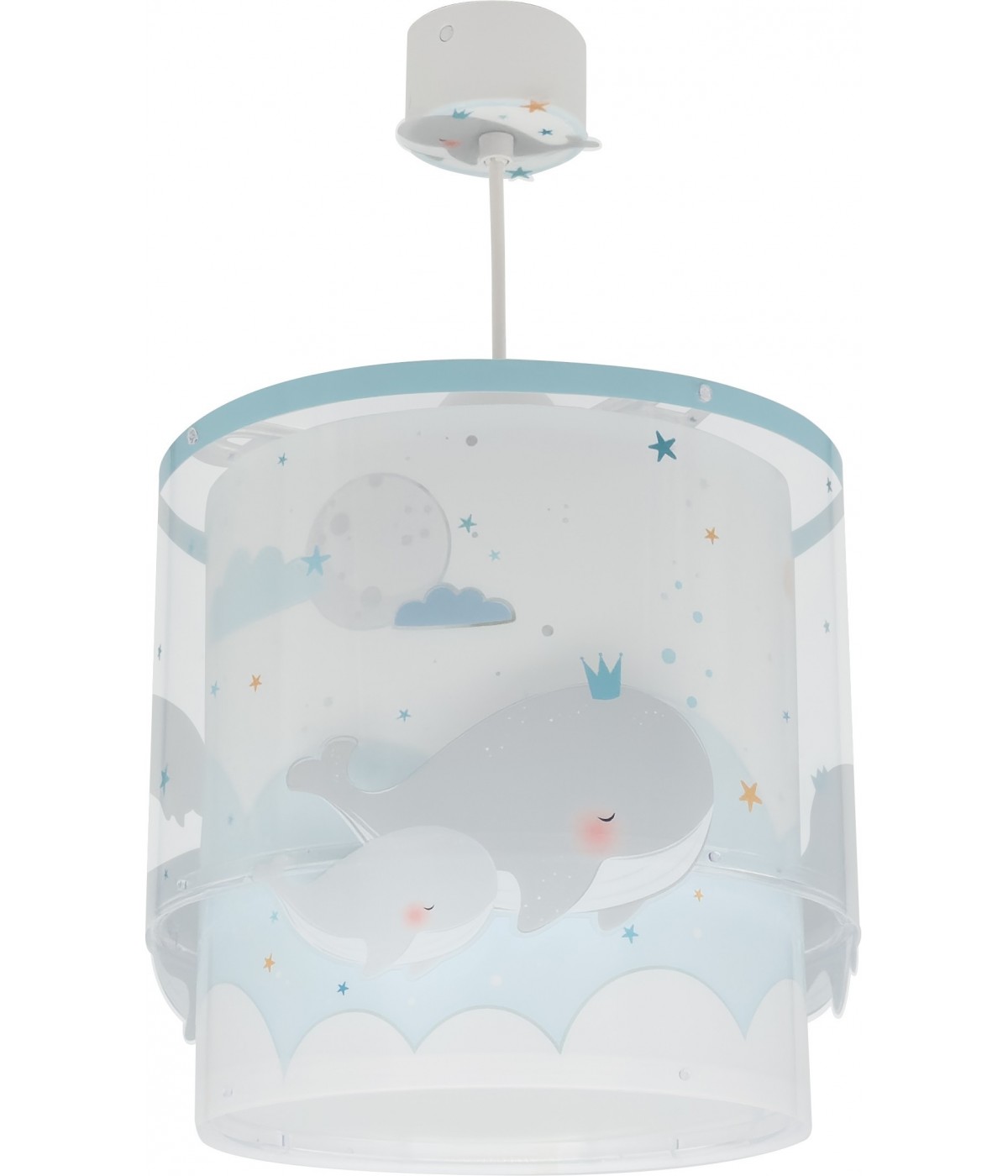 Dansi Lámpara de techo infantil Whale Dreams Ballenas azul Última moda