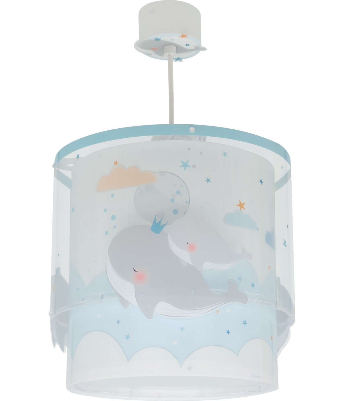 Dansi Lámpara de techo infantil Whale Dreams Ballenas azul Última moda