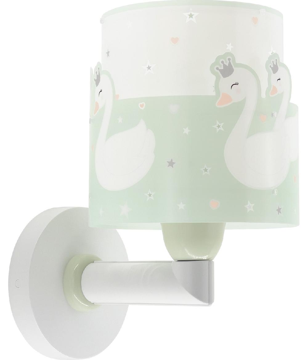 Dansi Aplique de pared infantil Sweet Love Cisnes Verde Tienda