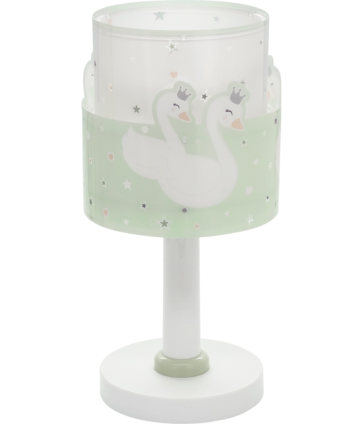 Dansi Lámpara de mesa infantil Sweet Love Cisnes Verde Tienda