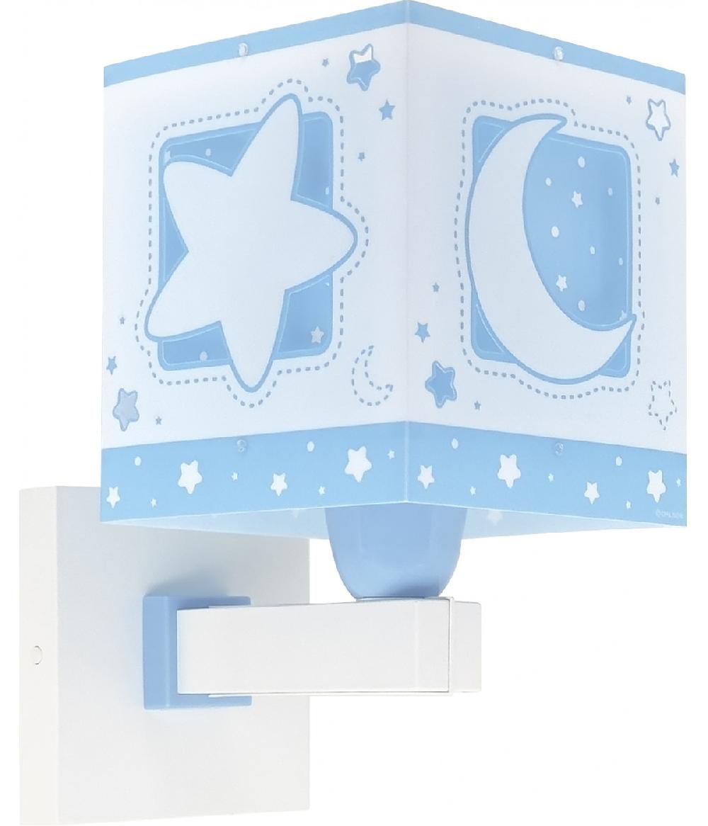 Dansi Aplique de pared infantil Moonlight Luna y Estrellas azul Envío internacional gratuito