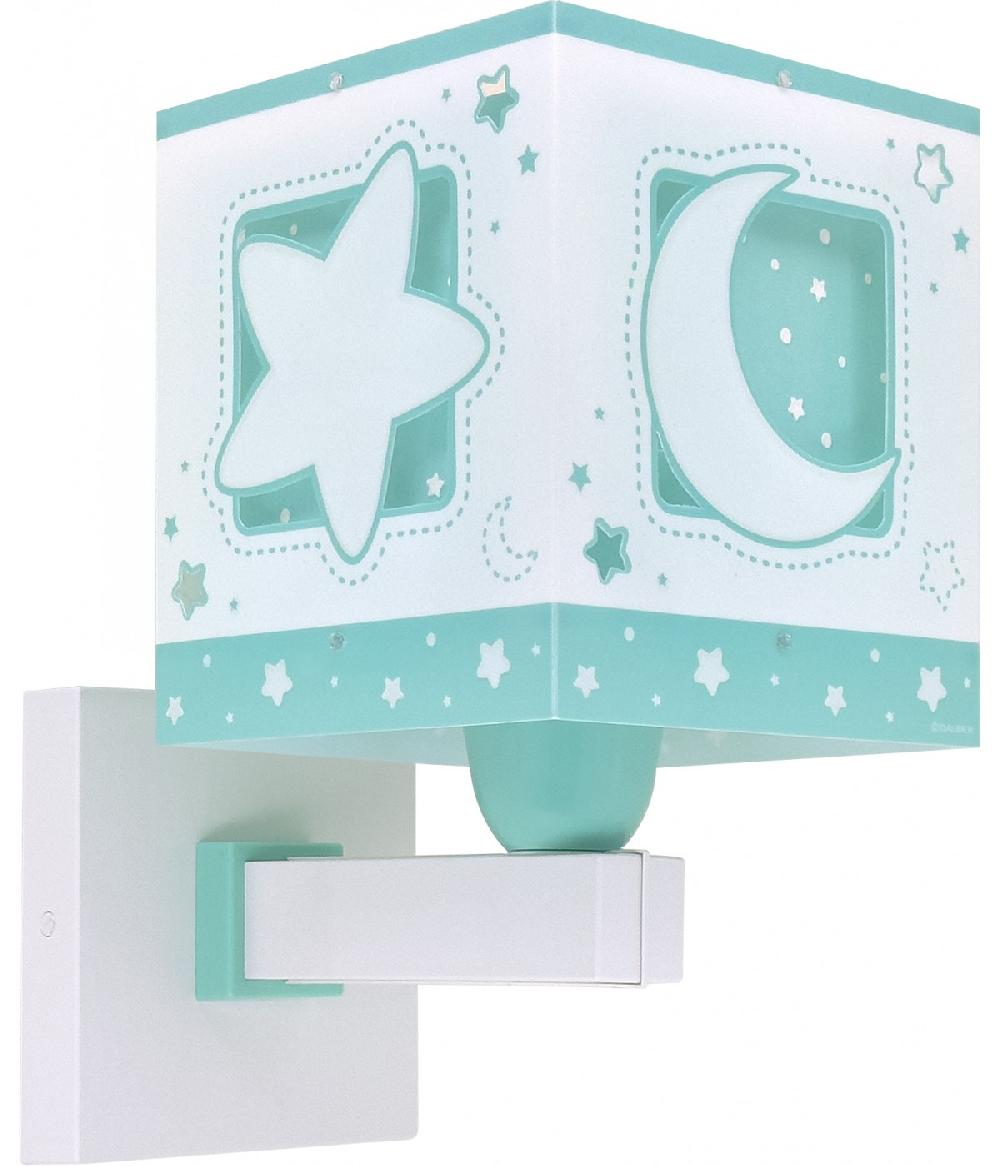 Dansi Aplique de pared infantil Moonlight Luna y Estrellas verde Tienda de fábrica