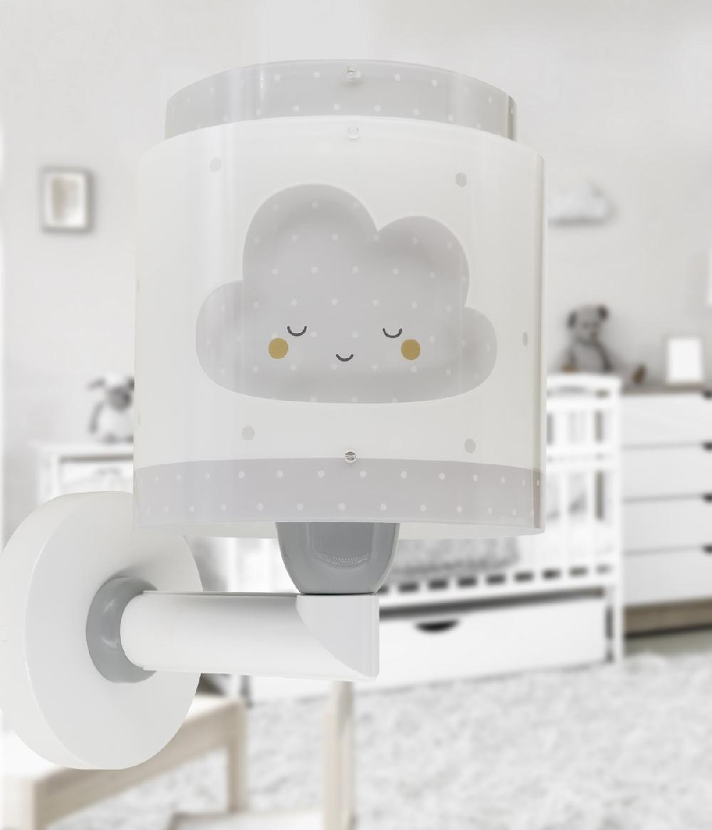 Dansi Aplique de pared infantil Baby Dreams Nube gris