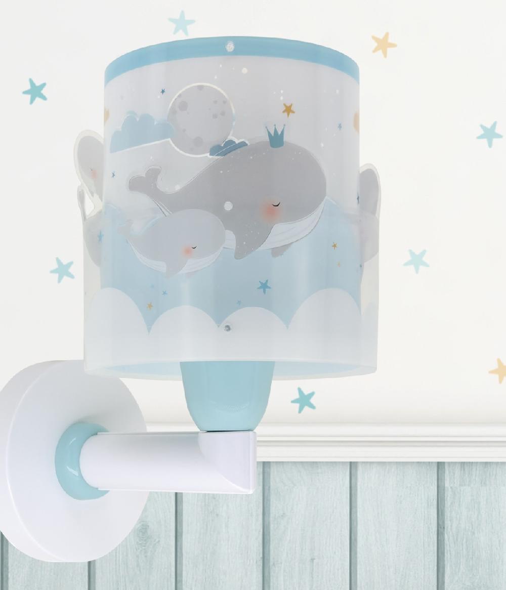 Dansi Aplique de pared infantil Whale Dreams Ballenas azul Precios de Black Friday
