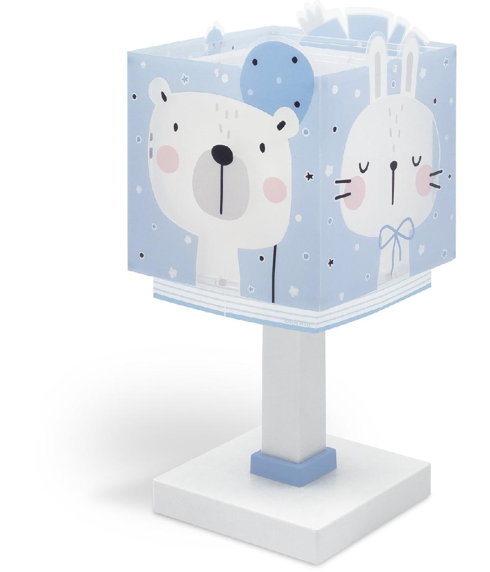 Dansi Lámpara de mesa infantil Baby Jungle animales bosque azul Descuento por venta flash