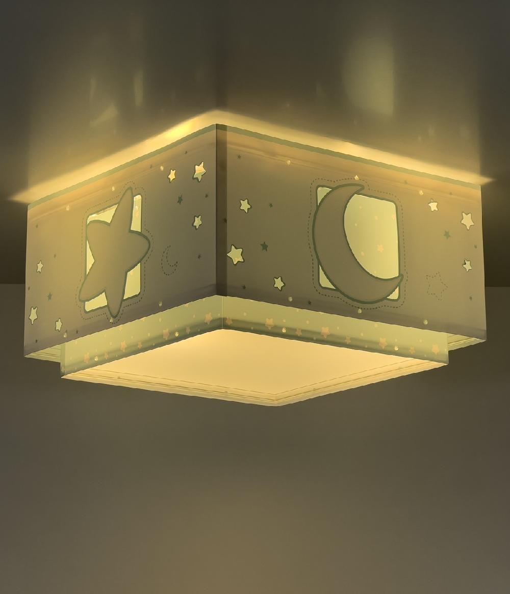 Dansi Plafón infantil Moonlight Luna y Estrellas verde Ofertas
