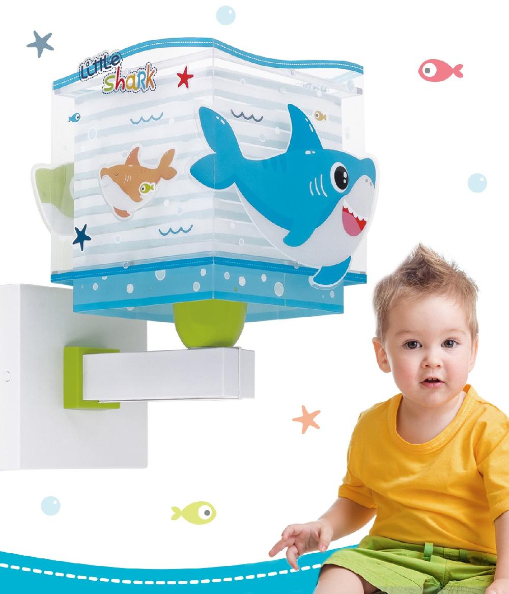 Dansi Aplique de pared infantil Little Shark Pequeño Tiburón Rebajas baratas
