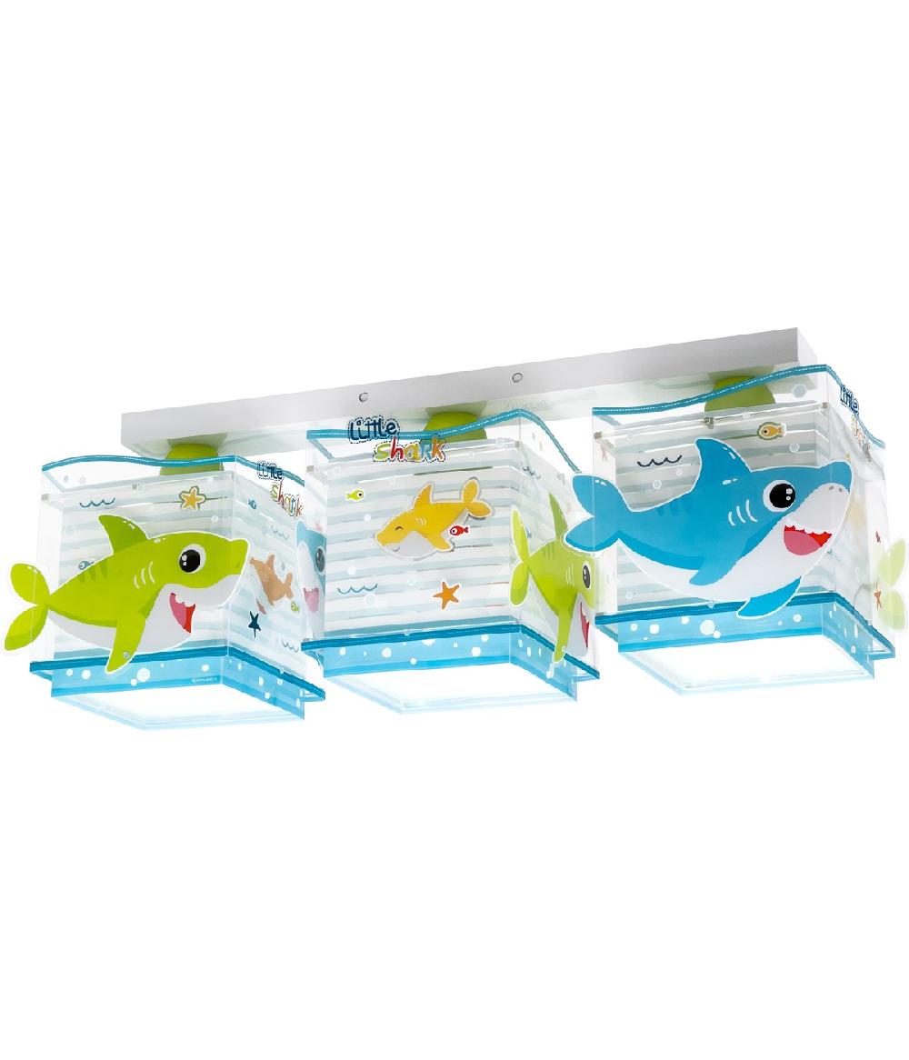 Dansi Plafón de techo 3 luces infantil Little Shark Pequeño Tiburón Los más vendidos