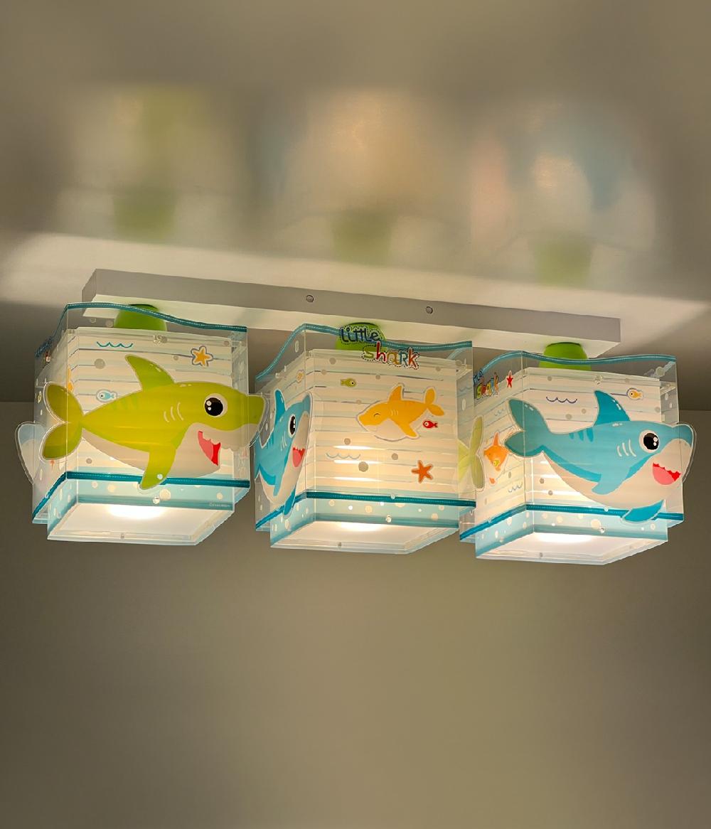 Dansi Plafón de techo 3 luces infantil Little Shark Pequeño Tiburón Los más vendidos