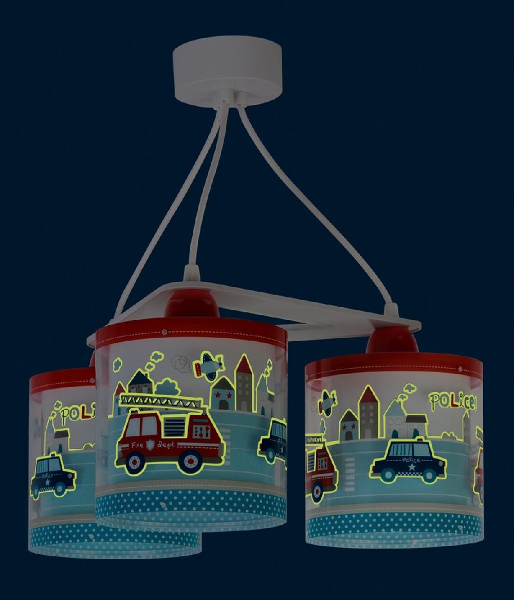 Dansi Lámpara de techo 3 luces infantil Policia y Bomberos COMPRAR AHORA
