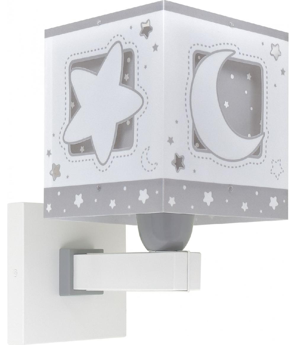 Dansi Aplique de pared infantil Moonlight Luna y Estrellas gris Tienda de fábrica
