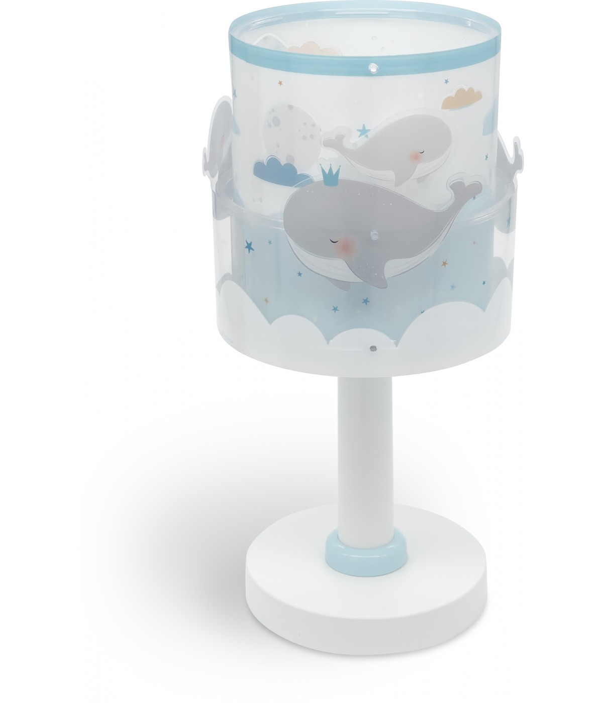 Dansi Lámpara de mesa infantil Whale Dreams Ballenas azul Libre de impuestos