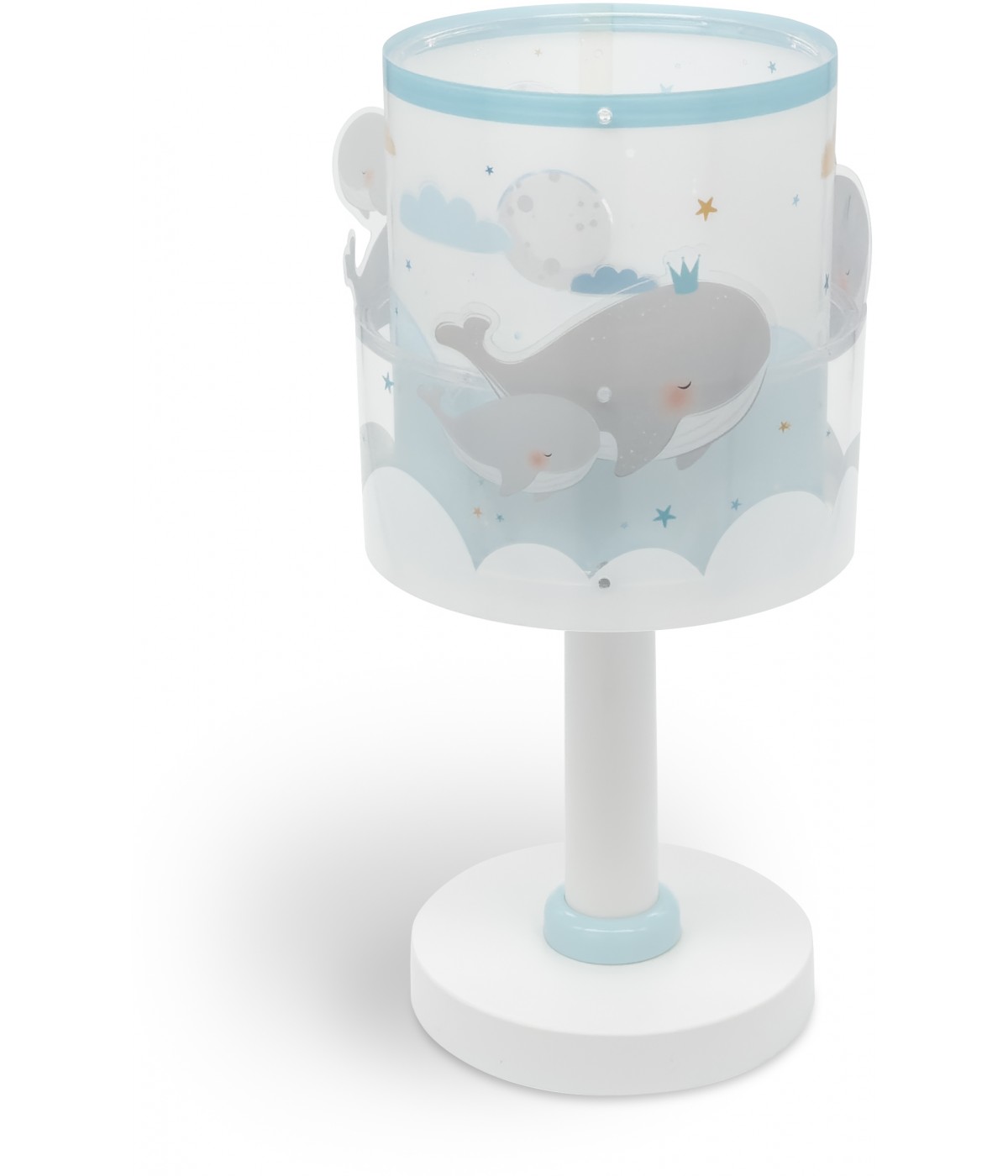 Dansi Lámpara de mesa infantil Whale Dreams Ballenas azul Libre de impuestos