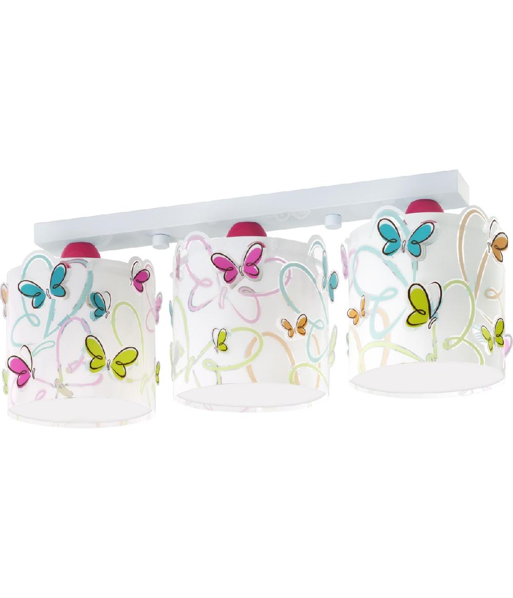 Dansi Plafón de techo 3 luces Butterfly Mariposas Descuento por venta flash