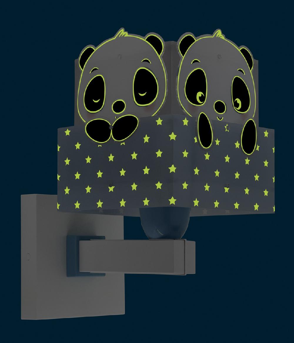 Dansi Aplique de pared infantil Panda azul Ofertas de temporada