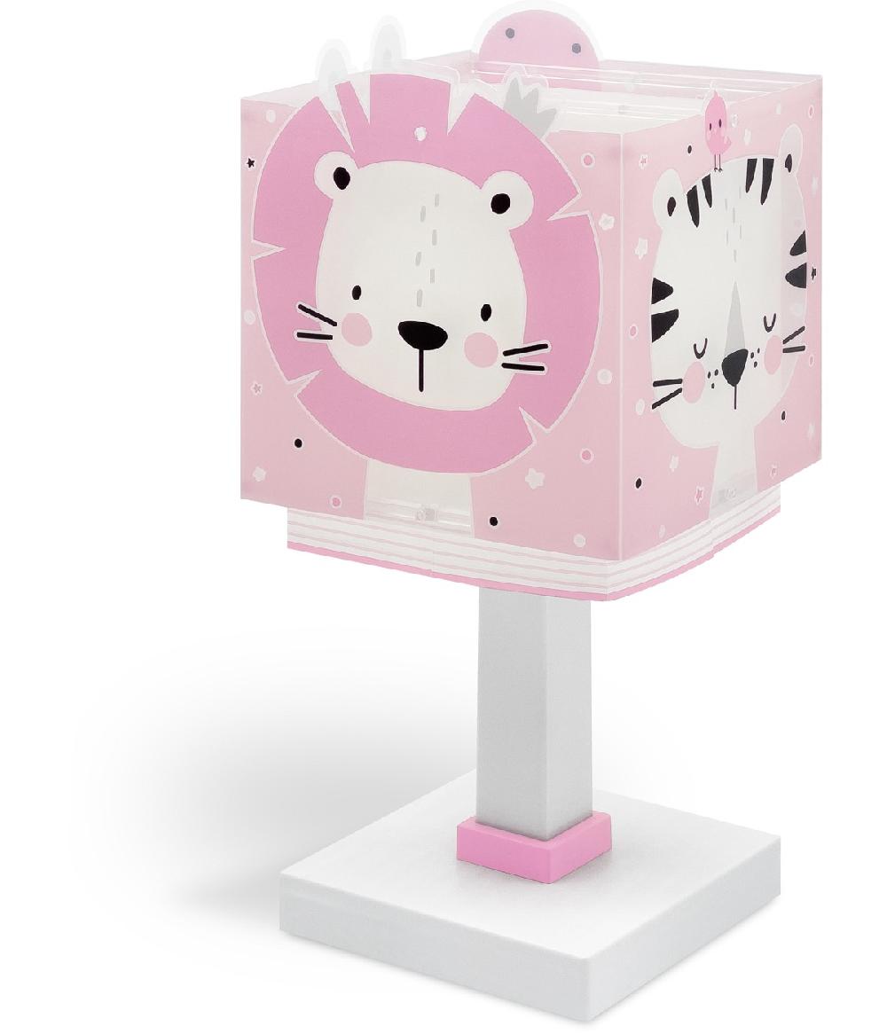 Dansi Lámpara de mesa infantil Baby Jungle animales bosque rosa Rebajas