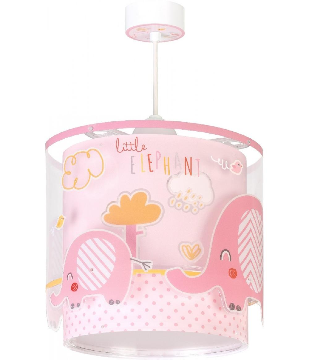 Dansi Lámpara de techo infantil Little Elephant Elefante rosa