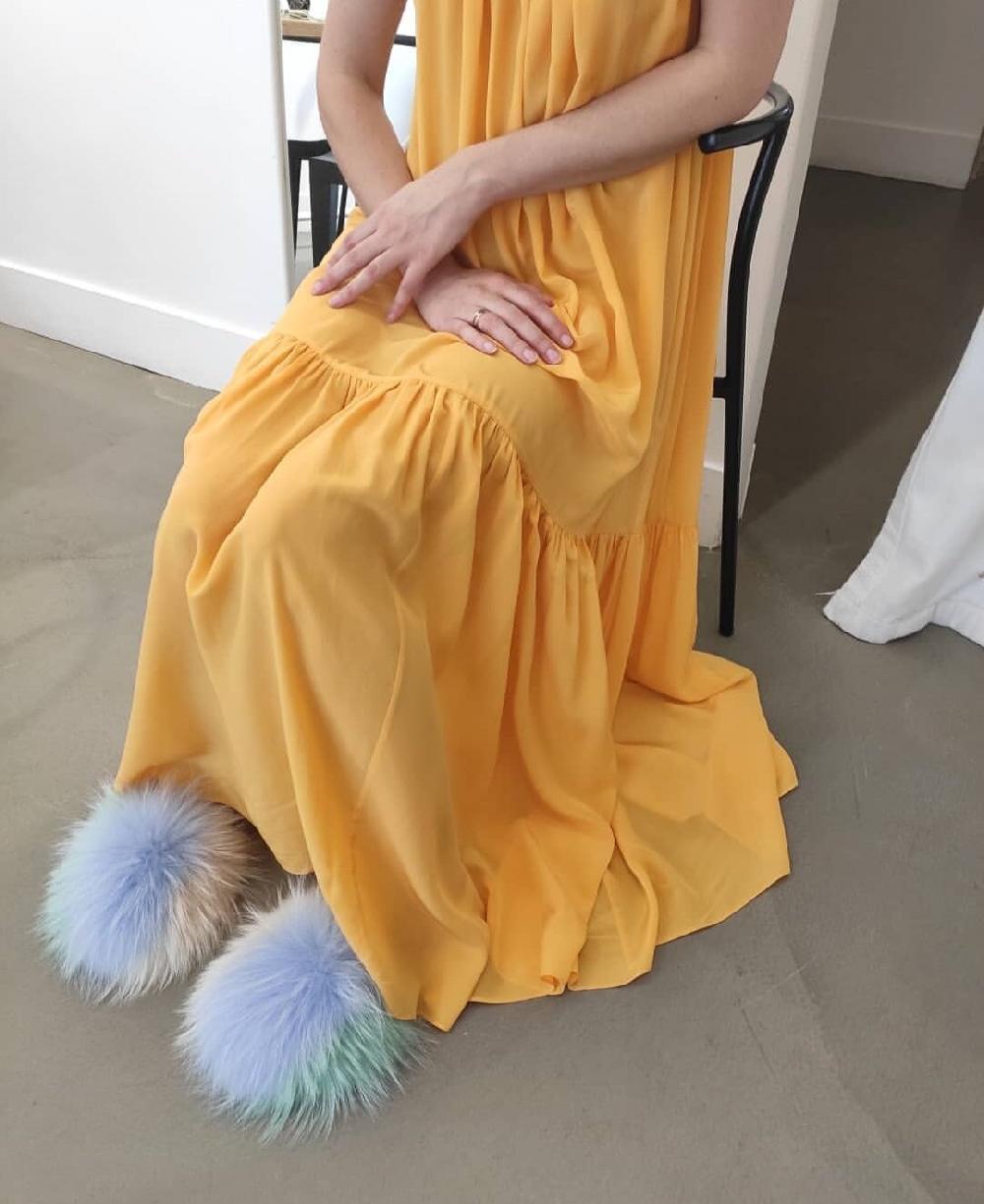 Del rio london Classic Finn raccoon flats ivory/sky/sage - suede slingback Últimos 2 días