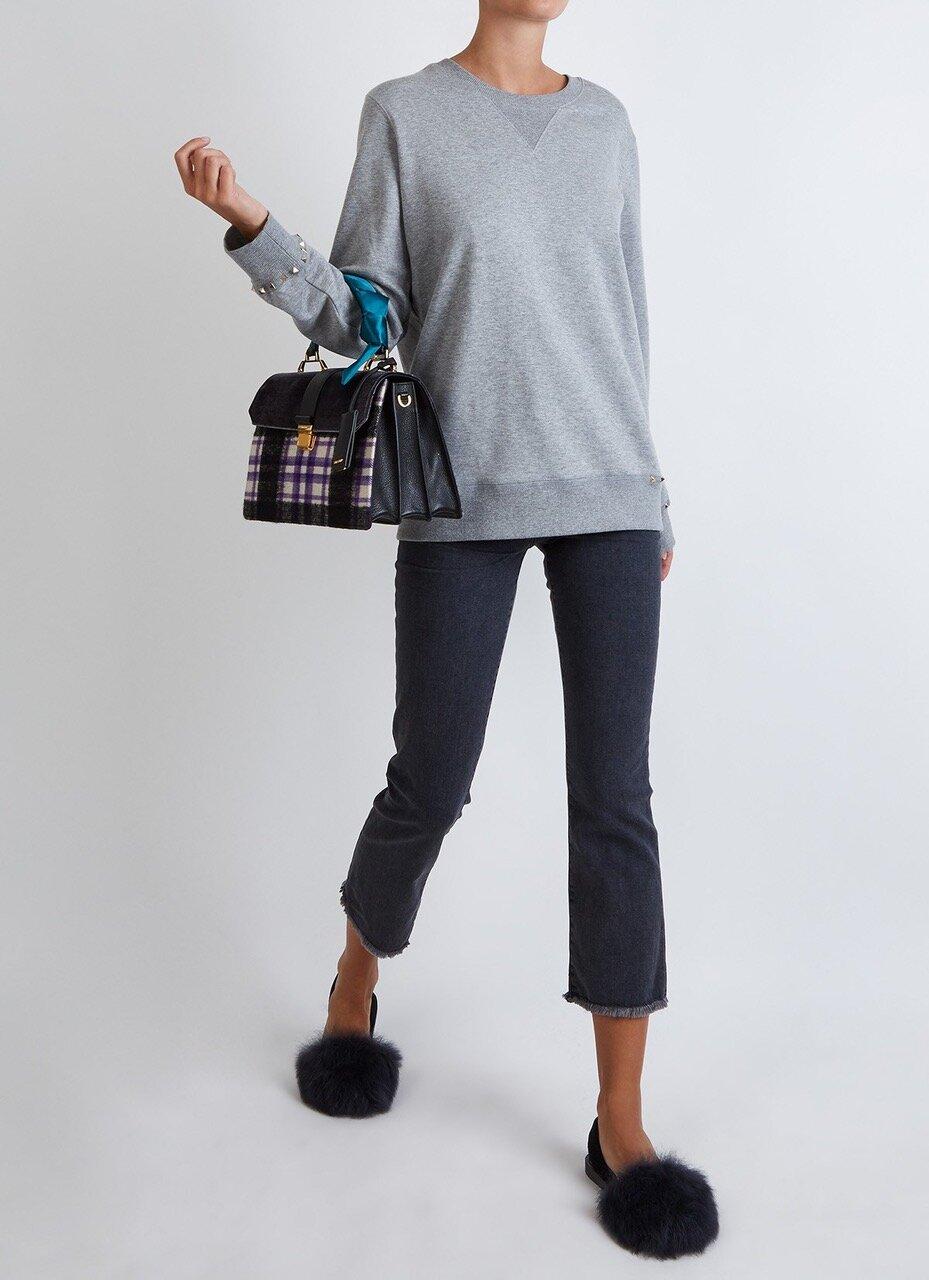 Del rio london Classic Tuscan lamb flats slate - suede slingback Solo hoy