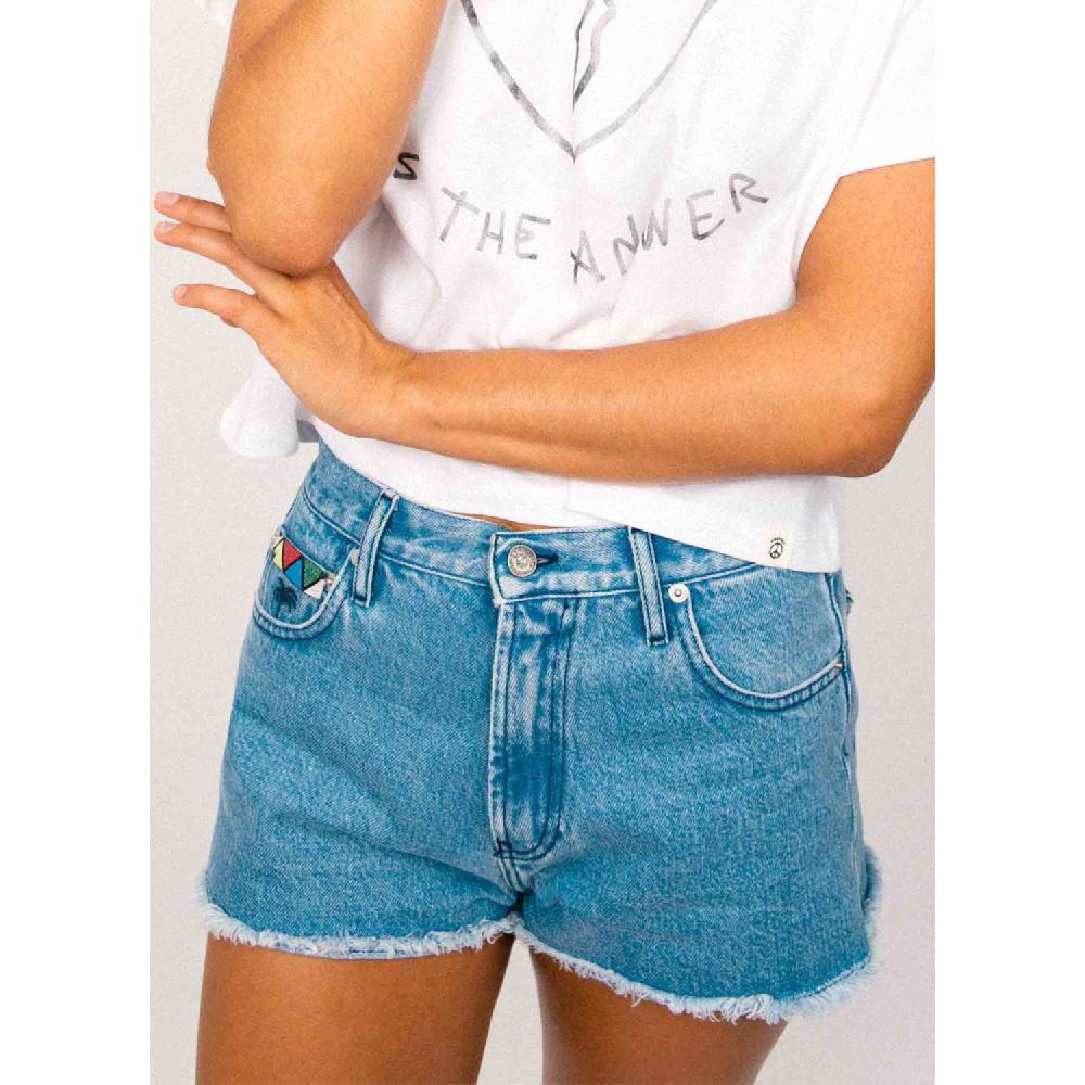 Dolfie SHORT JEANS WOMAN ALEXA - INDIGO RETRO BLEACHED Limitado a 3 días