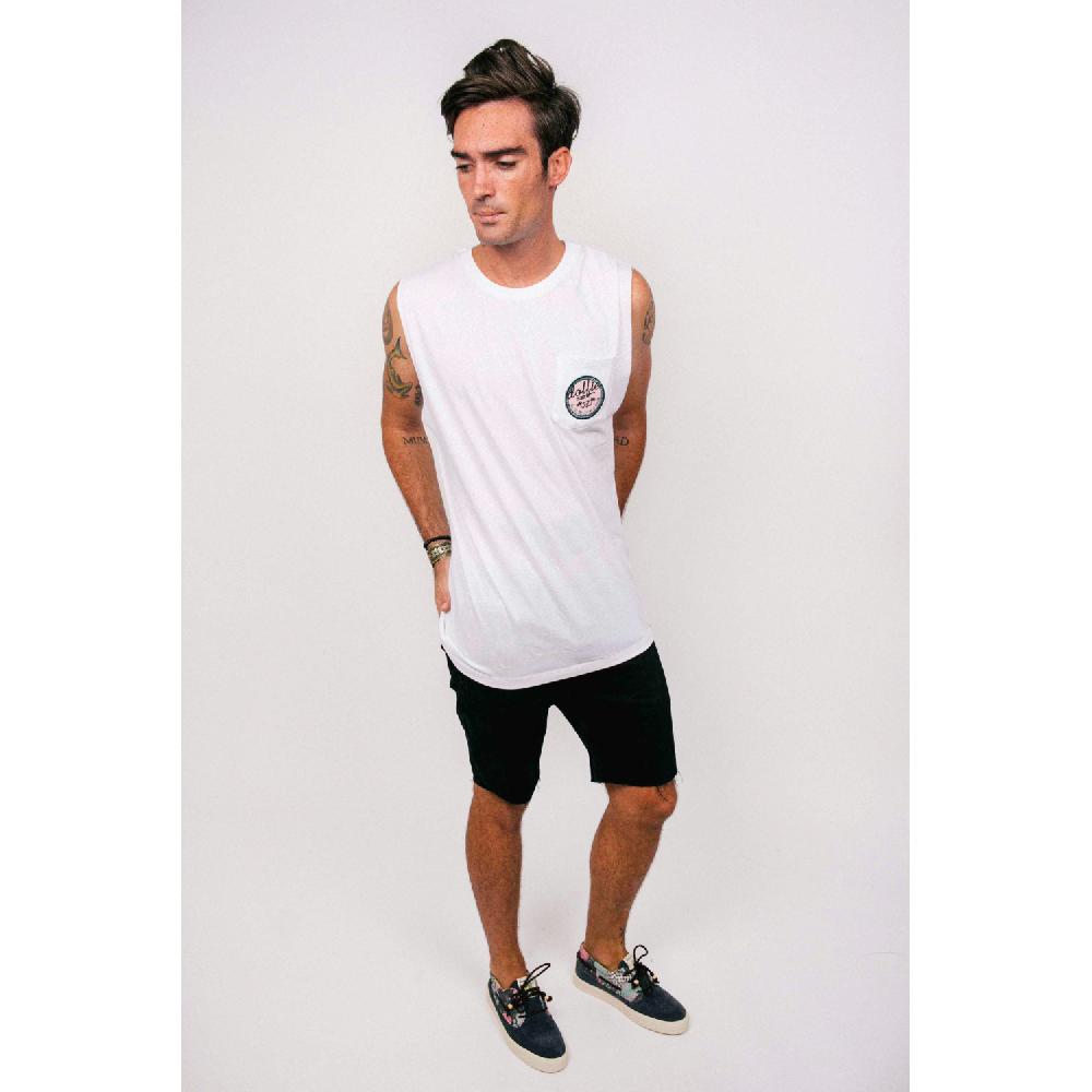 Dolfie TANK TOP MAN 1 - PARADISE PATCH WHITE Libre de impuestos