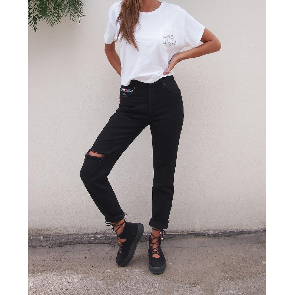 Dolfie JEANS WOMAN ROSE - JEANS BLACK RETRO Oferta exclusiva