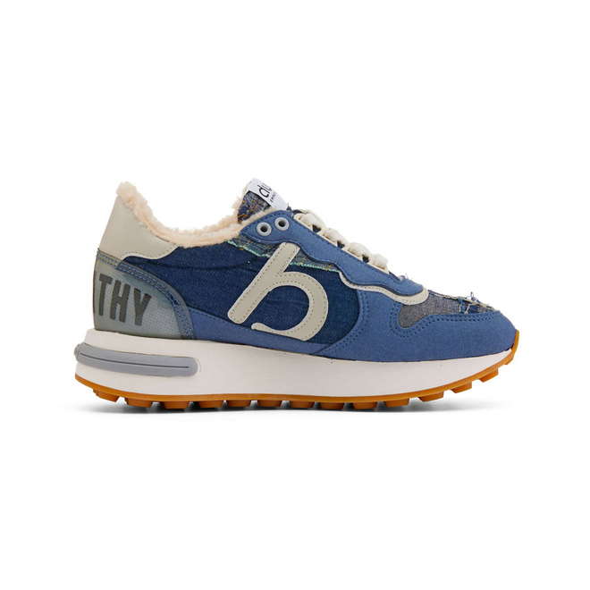Duuo Zapatillas azules retro con cuña mujer Limitado a 3 días