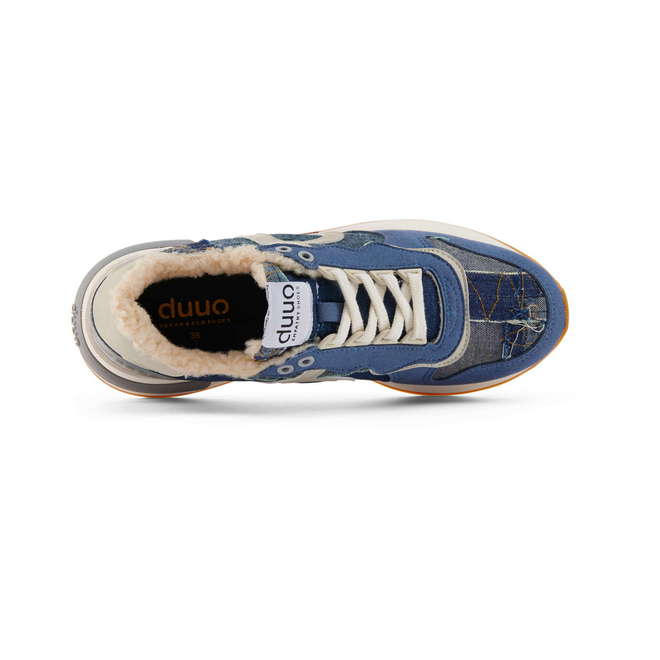 Duuo Zapatillas azules retro con cuña mujer Limitado a 3 días