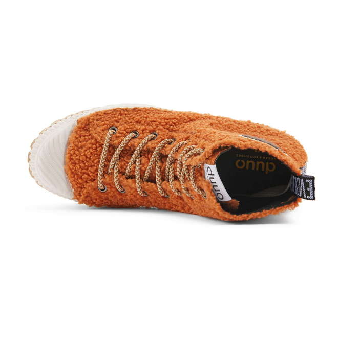 Duuo Zapatillas naranjas con plataforma y borreguito mujer Ofertas de temporada